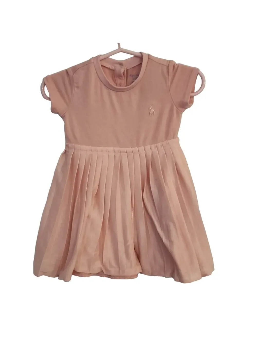 Ralph Lauren Pink Dress with Pleated Skirt